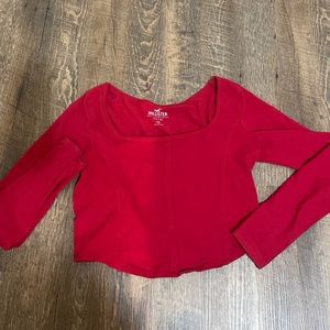 Red Hollister crop top